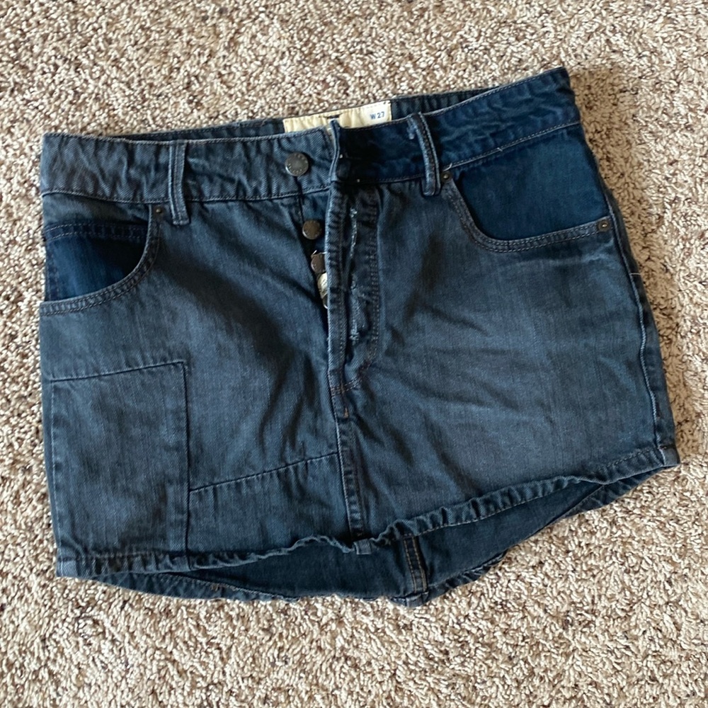 Free People Patchwork Mini Skirt size 4 | W27